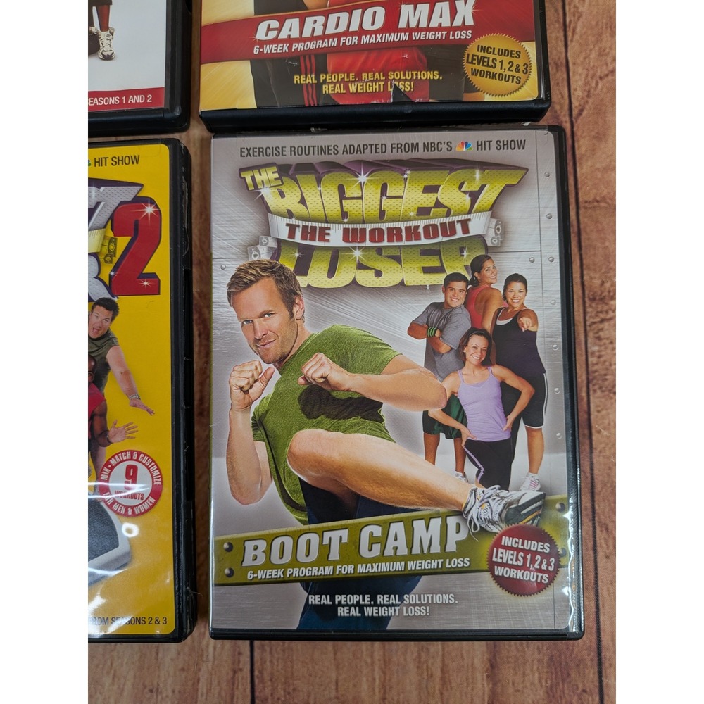 Lot of 4 The Biggest Loser Workout DVDs - Boot Camp, Cardio Max etc - Picture 5 of 7